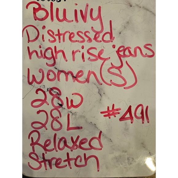 Blu Ivy Women Sz S Acid Wash Distressed Ripped Straight Leg Jeans #491 - Picture 9 of 9